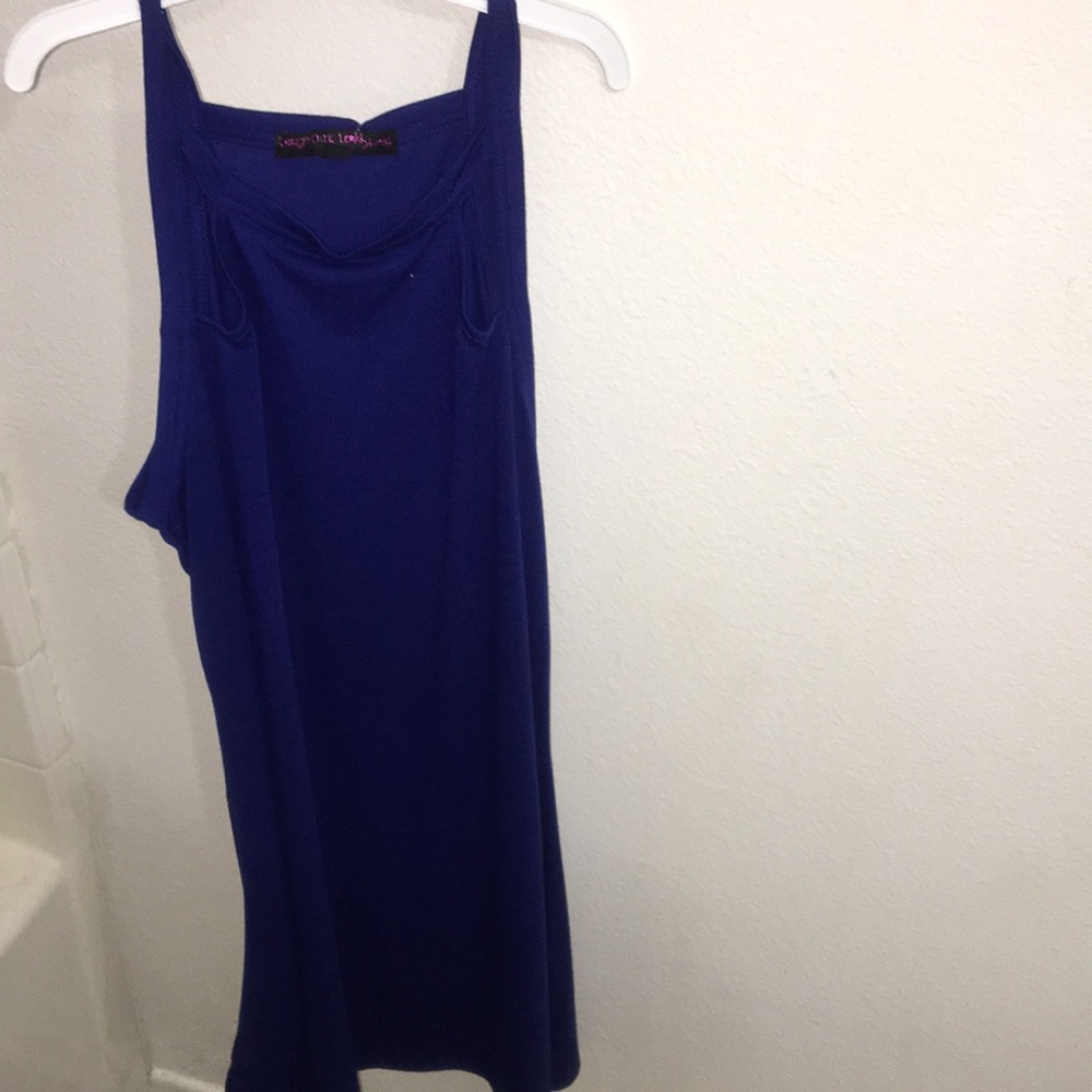 Long blue simple dress. Brand new